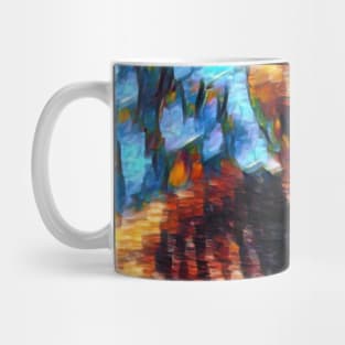 Abstract Colorful Cat Painting Mug